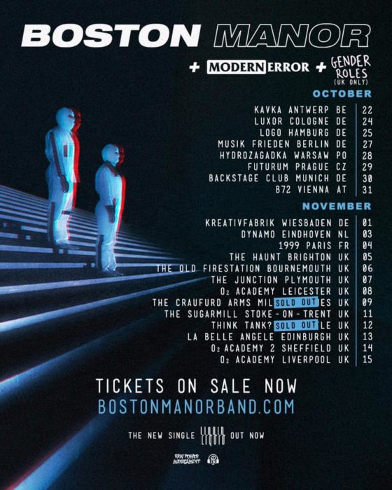 Boston Manor - Tour