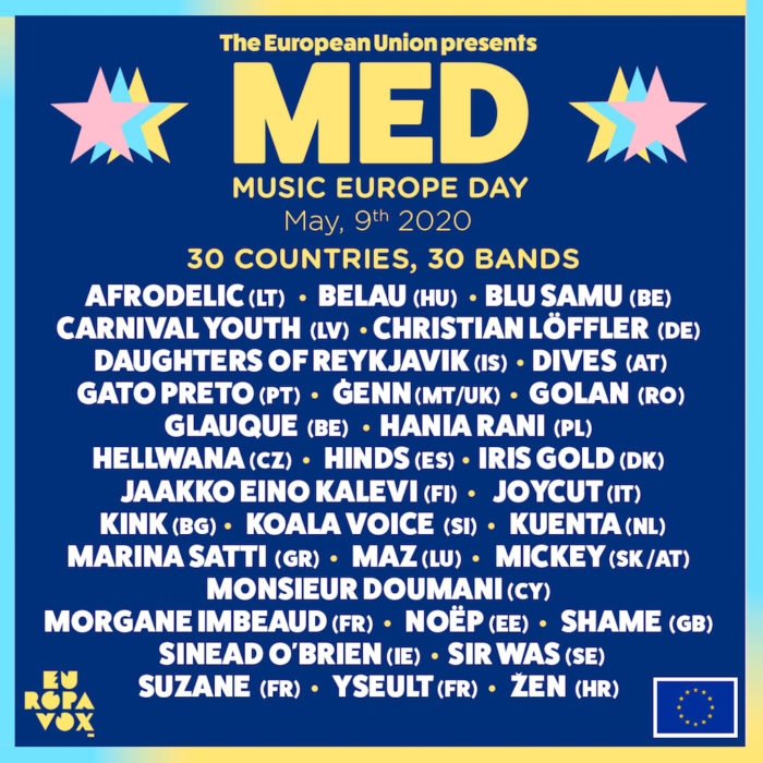 Line Up des Music Europe Day 2020