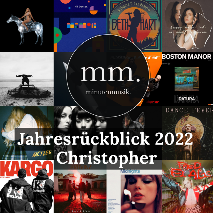 collage mit unterschiedlichen albumcovern aus dem jahr 2022