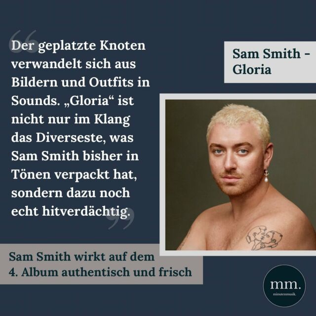 Mit „Unholy“ landete Sam Smith (@samsmith) einen der größten Hits des vergangenen Jahres. Ob sein viertes Album da mithalten kann? Es kann. Autor Christopher (@callmefili) hat’s für euch gecheckt. Link in der Bio.  #samsmith #samsmithgloria #gloria #samsmithworld #rezension  📸: Universal Music