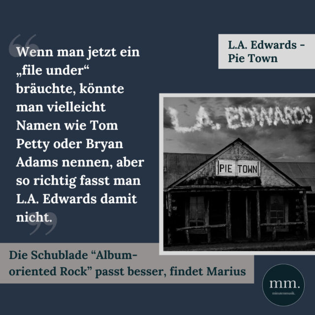 Die Beschreibung „tut keinem weh“ wird viel zu Unrecht als negativ gesehen, stellte @mariusmeyer84 beim Hören des Albums "Pie Town" von @l.a.edwards fest. Warum das so ist und welche Qualitäten das Album besitzt, lest ihr in der dazugehörigen Rezension  #rock #aor #laedwards #pietown