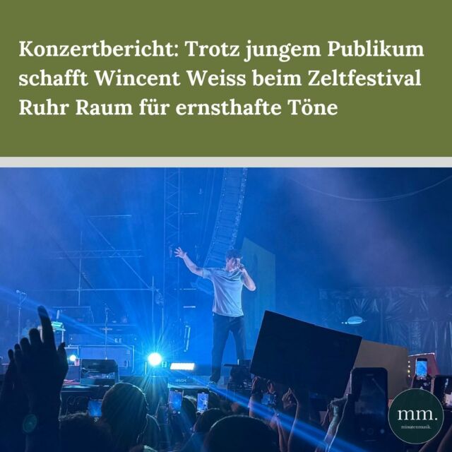 Knapp sieben Jahre ist es her, dass Wincent Weiss (@wincentweiss )mit seinem Debütalbum „Irgendwas gegen die Stille“ erstmals beim Zeltfestival Ruhr (@zfr_bochum ) aufgetreten ist. Anlässlich seiner Sommertour 2024 beehrte er erneut das Kultfestival und sorgte für eine fulminante Show – Fangekreische inklusive. Link zum Bericht in der Bio!  #wincentweiss #wincent_weiss #wincentweisscrew #wincentarmy #wincentweisssupport #wincentweissarmy #wincentweisskonzert #zeltfestivalruhr 
📸: @aalina.h